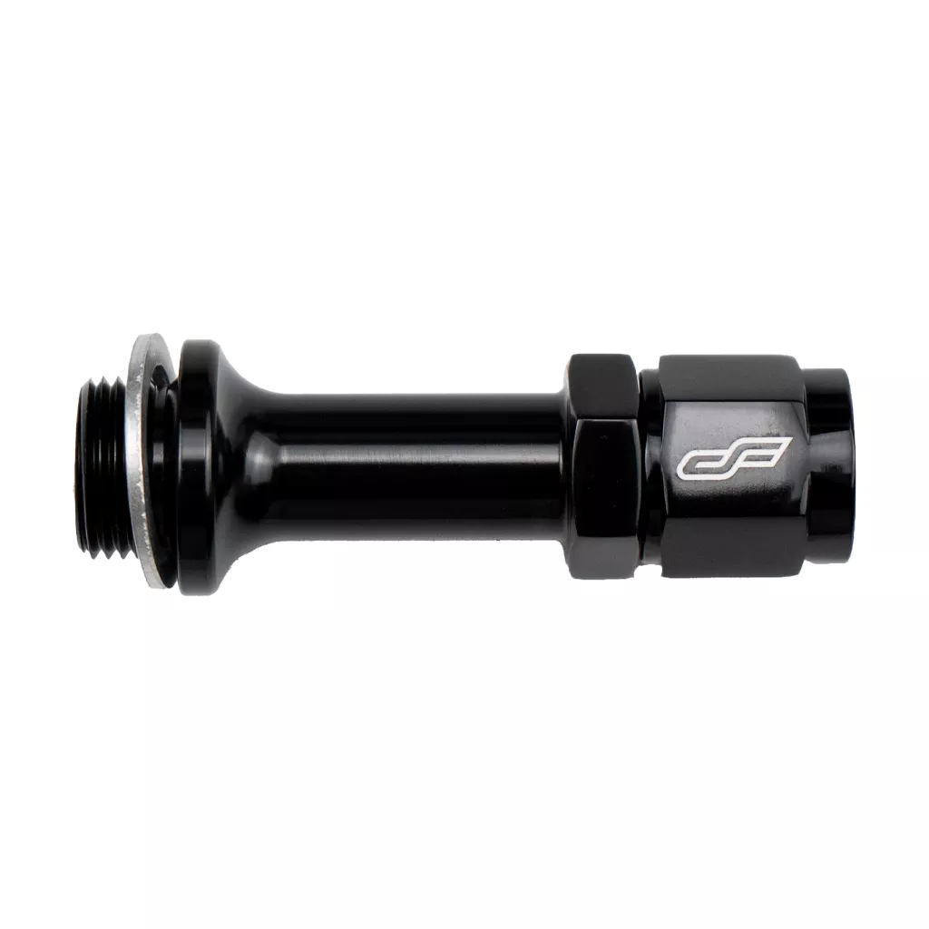 -8AN to 5/8-20 Long Carburetor Inlet Fitting Black