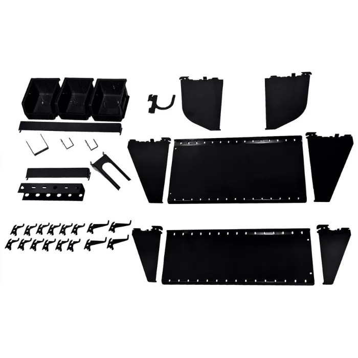 "Perfect Starter Accessory Pack" The Most Popular Wall Control Pegboard Hook Set Black
