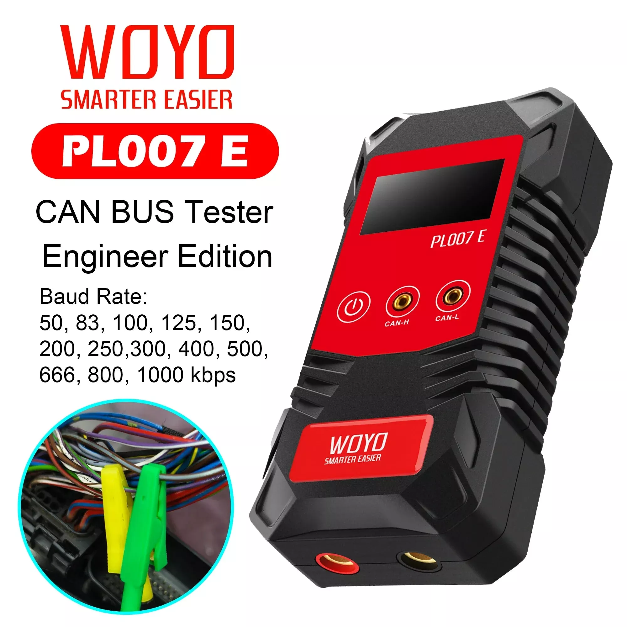 WOYO PL007E Non-contact CAN BUS Detector Auto-recognize Vehicle Electrical System Professional Diagnostic Equipment Tool PL007E
