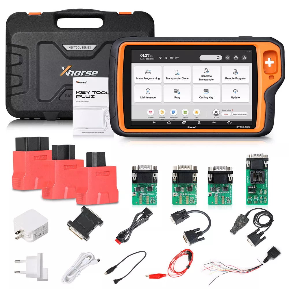 Xhorse VVDI Key Tool Plus Pad All-in-One Automotive Programmer with 1-Year Unlimited MB Tokens and 1-Year ID48 96-Bit Tokens (3 Tokens Daily)