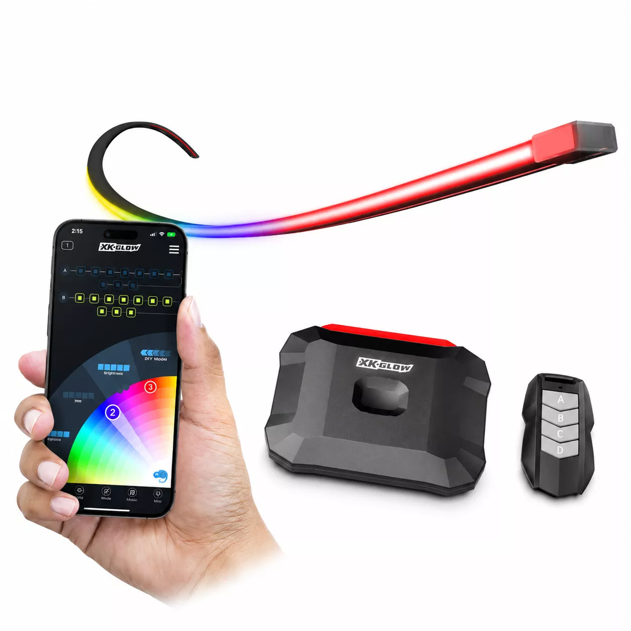 XK Glow Addressable Accent Light Strip Kit For Jeep - Case of 20